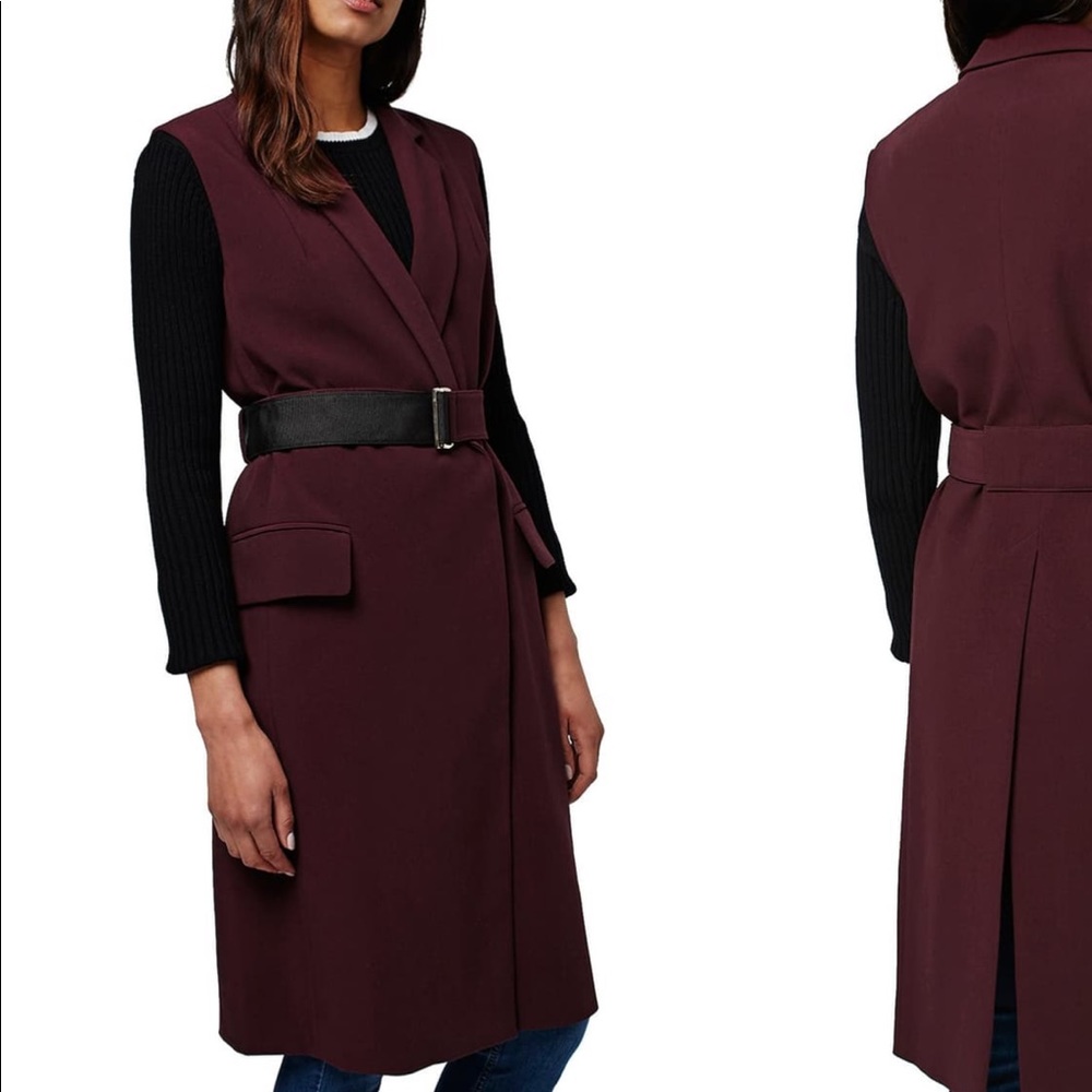 Topshop sleeveless coat vest